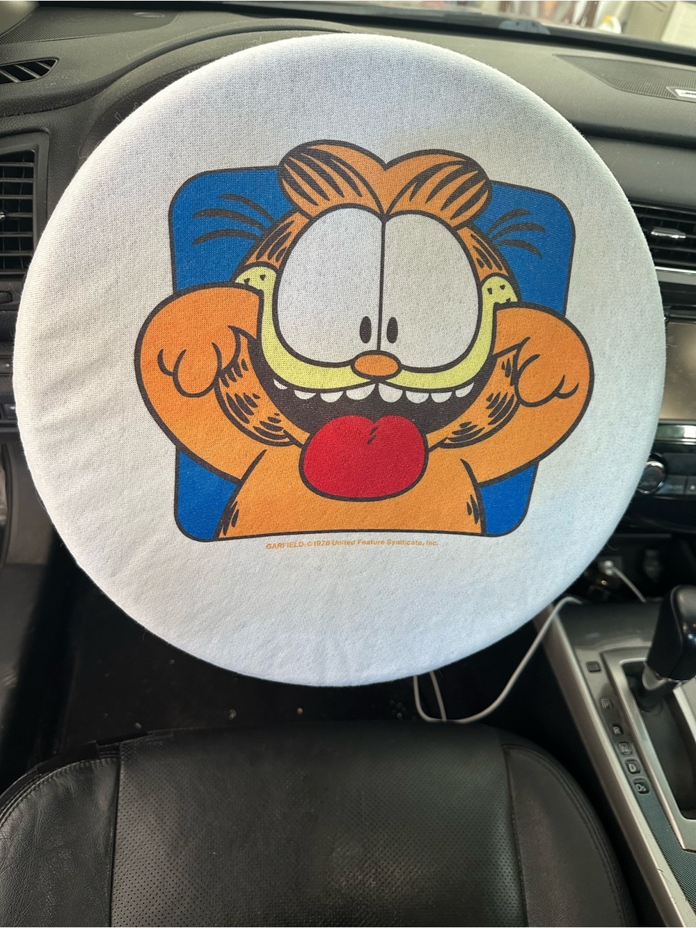Vintage 1978 Rare Garfield Steering Wheel Sun Cover “Wheely Cool” Car Accessory